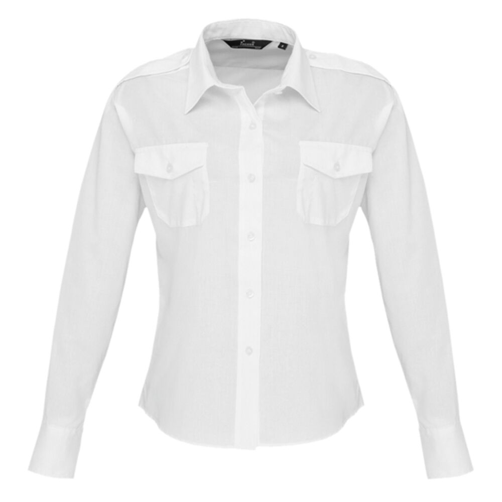 Premier Ladies Long Sleeve Pilot Shirt Thumbnail