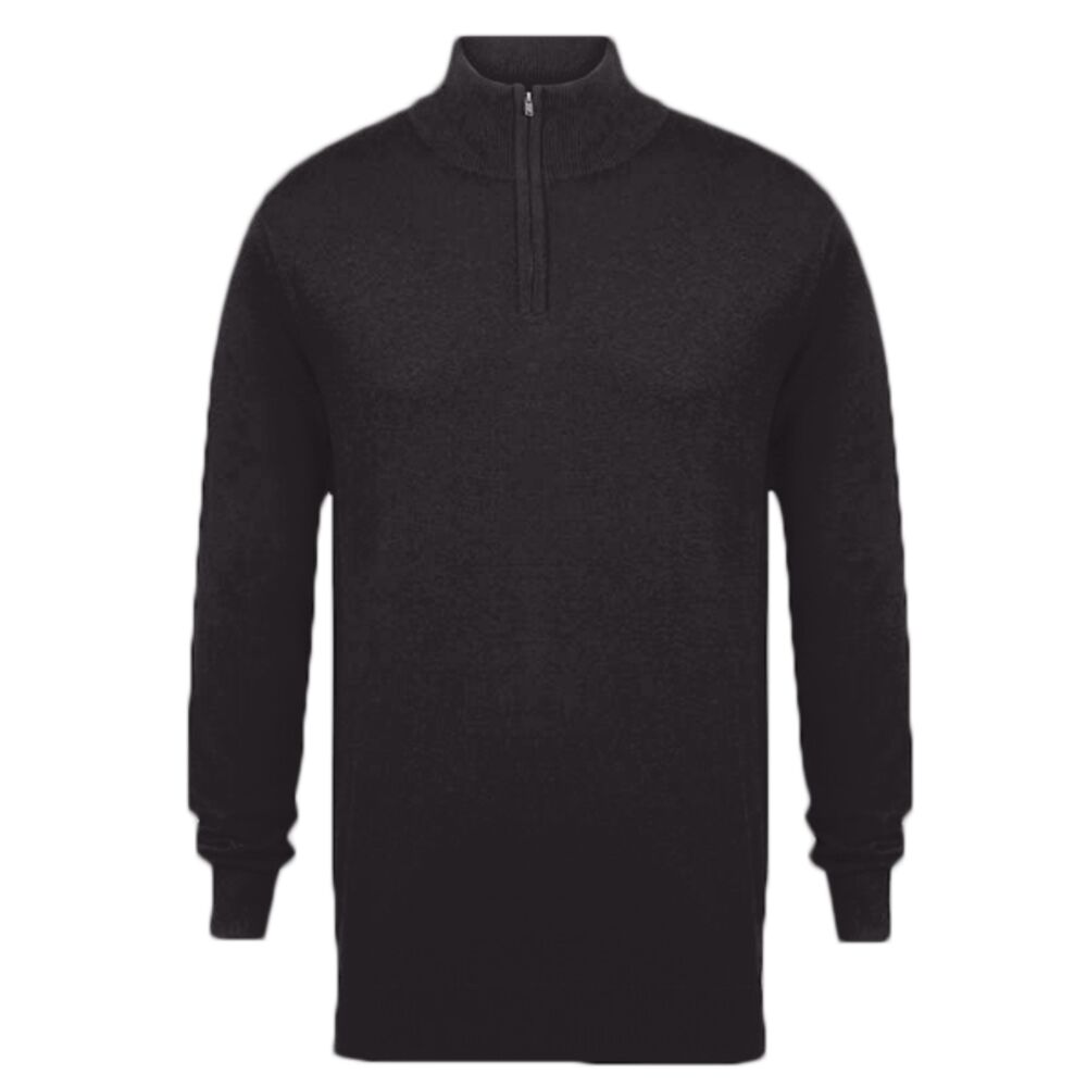 Henbury Zip Neck Sweater Thumbnail