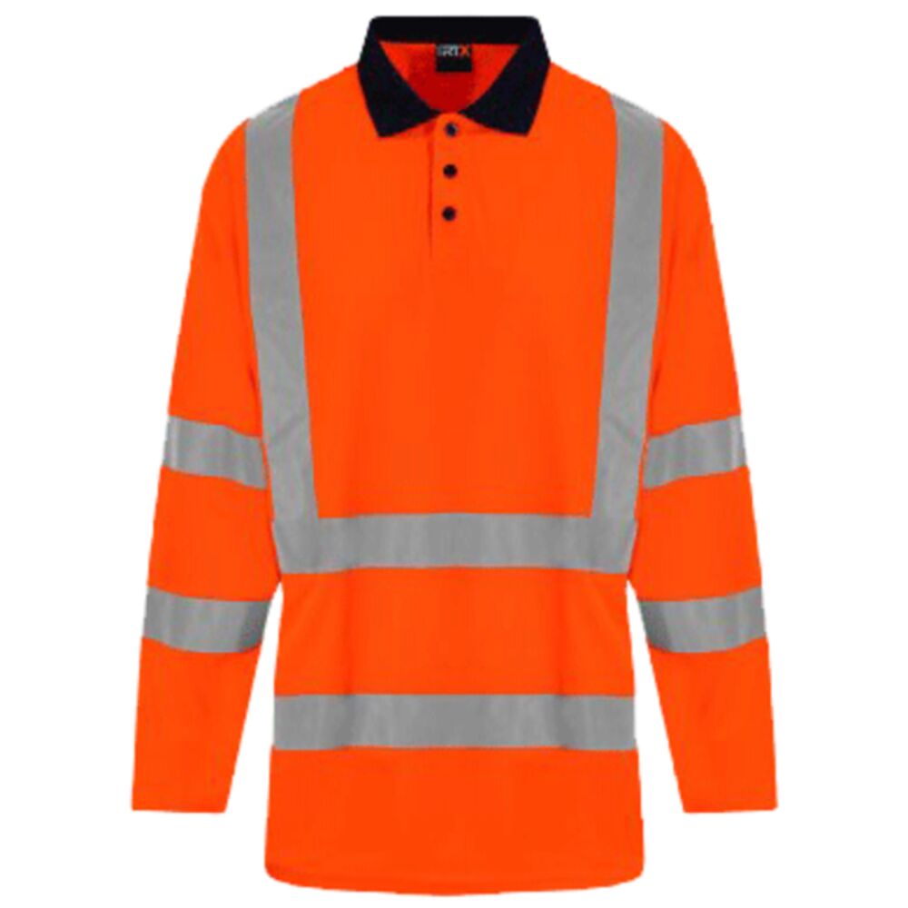 Pro RTX High Visibility Long Sleeve Polo Shirt Thumbnail