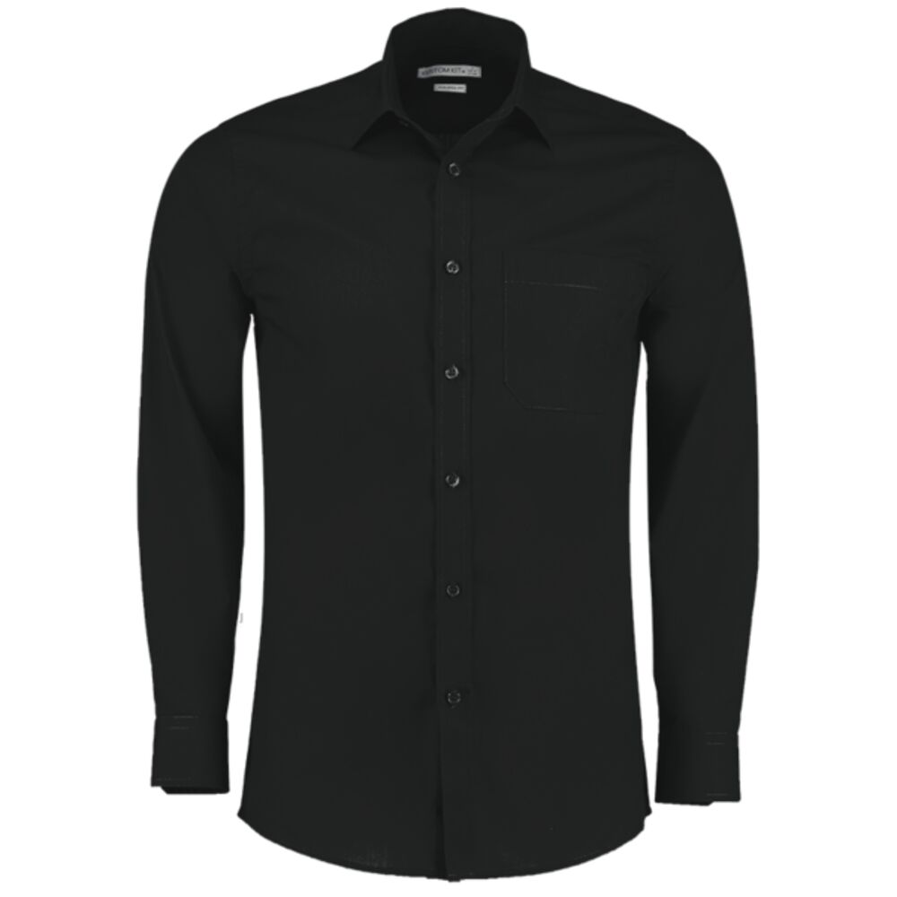 Kustom Kit Long Sleeve Tailored Poplin Shirt Thumbnail